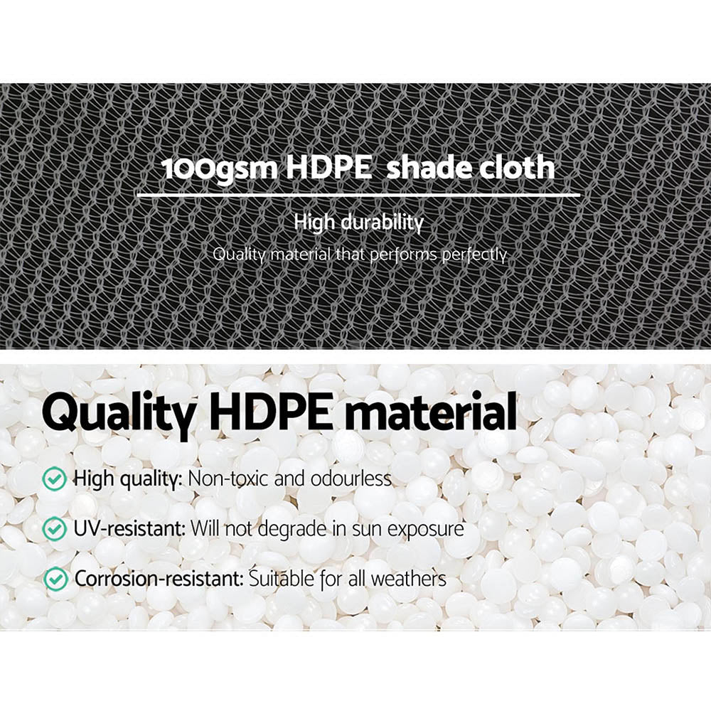 Instahut 50% Shade Cloth 3.66x30m Shadecloth Wide Heavy Duty White