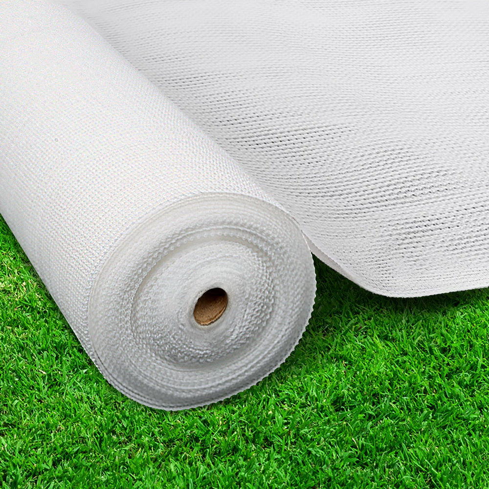 Instahut 50% Shade Cloth 3.66x30m Shadecloth Wide Heavy Duty White