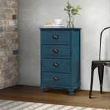 Artiss Bedside Tables Drawers Cabinet Vintage 4 Chest of Drawers Blue Nightstand