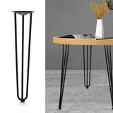 Set of 4 Hairpin Legs Coffee Dinner Table Steel Industrial Desk Bench 3 Rod Black 73CM