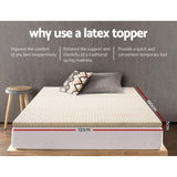 Giselle Bedding Pure Natural Latex Mattress Topper 7 Zone 5cm Double