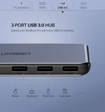 UGREEN Dual Type-C 5 in 1 to 3*USB3.0+ USB-C Female+PD Converter (50775)