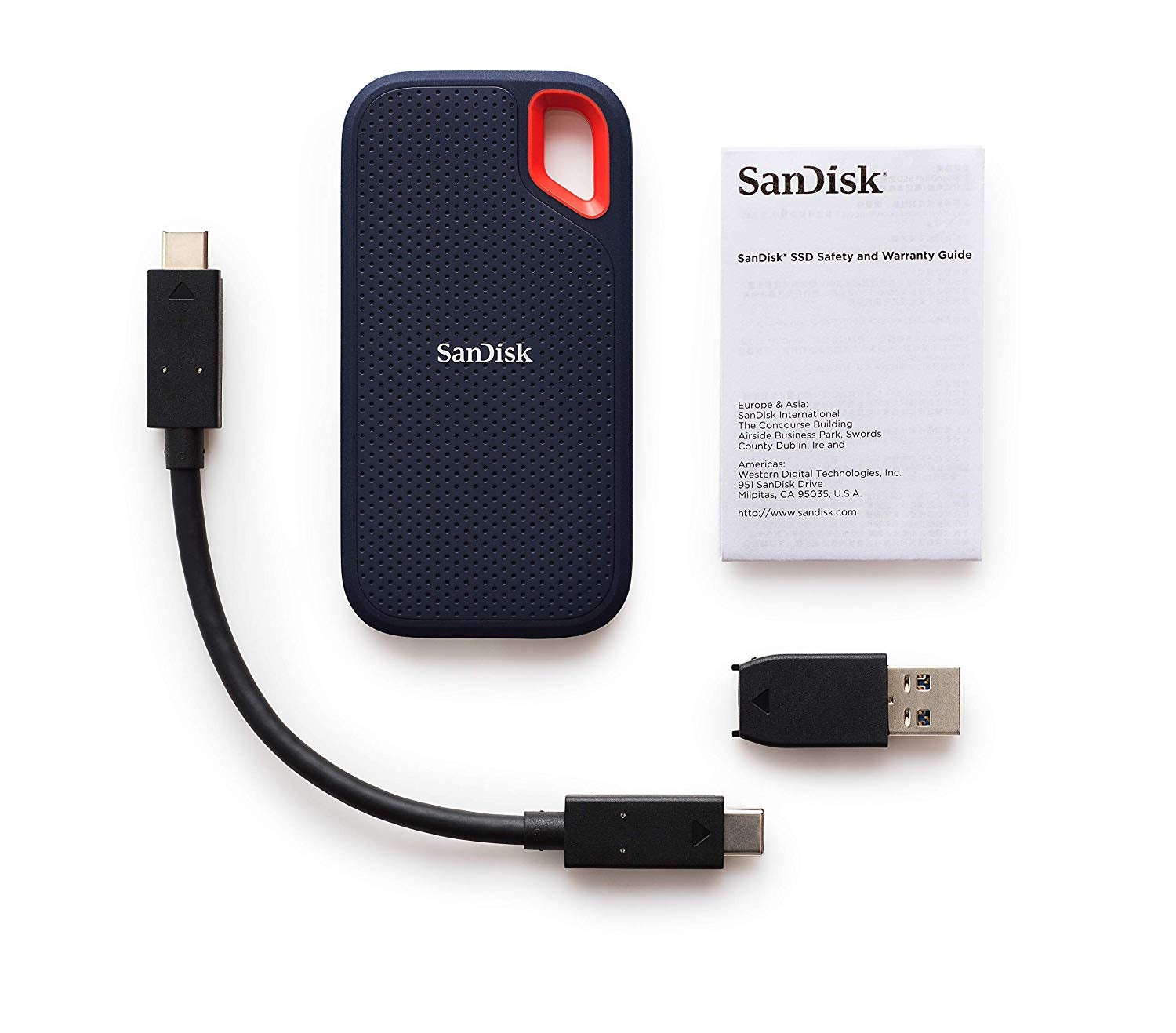 SanDisk 2TB Extreme Portable SSD USB3.1 Type-C & Type-A SDSSDE60-2T00-G25