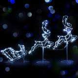 Jingle Jollys Christmas Lights 120 LEDs Fairy Light Reindeer Sleigh Decorations
