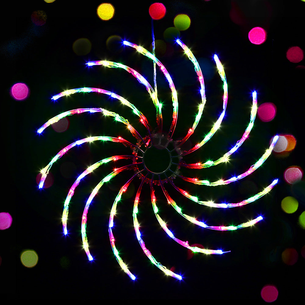 Jingle Jollys Christmas Lights 128 LED 50cm Fairy Light Spin Decorations
