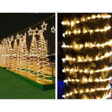 Jingle Jollys 50M Christmas Rope Lights 1200 LED Warm White