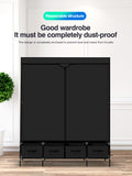 Levede Portable Wardrobe 4 Drawers Storage Cabinet Organiser With Shelves