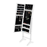 Levede Mirror Jewellery Cabinet Makeup Storage Jewelry Organiser Box Floor Stand
