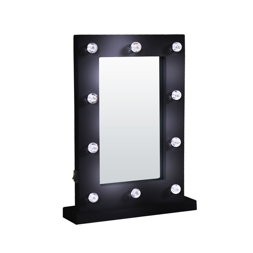 Hollywood LED Vanity Mirror Light Kit for Makeup Dressing Table Black