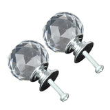 40mm 10Pack Clear Crystal Glass Door Pull Knobs Knob Drawer Handle Cabinet +Screw