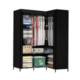 Levede Portable Clothes Closet Wardrobe Space Saver Storage Cabinet Black