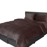 Luxury Flannel Quilt Cover with Pillowcase Mink Super King