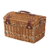 Wicker 4 Person Picnic Basket Baskets Set Outdoor Blanket Deluxe Gift Storage