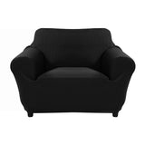 Sofa Cover Slipcover Protector Couch Covers 1-Seater Black