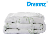 Dreamz Bamboo Pillowtop Mattress Topper Protector Waterproof Cover King Single