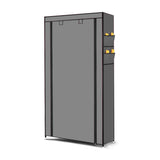 Levede 10 Tier Shoe Rack Portable Storage Cabinet Organiser Wardrobe Grey Cover