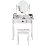 Levede Dressing Table Stool Mirror Makeup Jewellery Organizer Drawer Cabinet