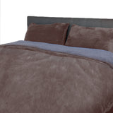 Luxury Bedding Two-Sided Quilt Cover with Pillowcase Double Size Taupe