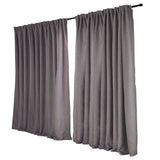 2X Blockout Curtains Curtain Living Room Window Grey 240CM x 230CM