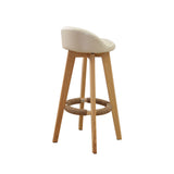 2x Levede Leather Swivel Bar Stool Kitchen Stool Dining Chair Barstools Cream