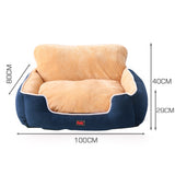 PaWz Pet Bed Dog Mattress Bedding Calming Beds Soft Cushion Puppy Pillow Blue