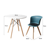 Office Meeting Table Chair Set 4 PU Leather Seat Dining Tables Chair Round Desk Type 4