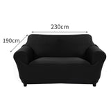 Sofa Cover Slipcover Protector Couch Covers 3-Seater Black