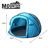 Mountview Pop Up Camping Tent Beach Outdoor Family Tents Portable 4 Person Dome