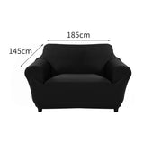 Sofa Cover Slipcover Protector Couch Covers 2-Seater Black