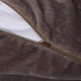 Luxury Flannel Quilt Cover with Pillowcase Mink Queen