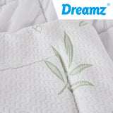 Dreamz Bamboo Pillowtop Mattress Topper Protector Waterproof Cool Cover Queen