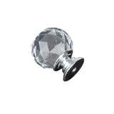 30mm 10Pack Clear Crystal Glass Door Pull Knobs Knob Drawer Handle Cabinet +Screw