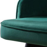 2x Bar Stools Stool Kitchen Chairs Swivel Velvet Barstools Vintage Green