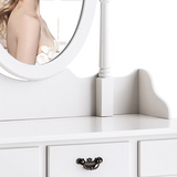 Levede Dressing Table Stool Mirror Makeup Jewellery Organizer Drawer Cabinet