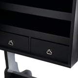 Levede Dual Use Mirrored Jewellery Dressing Cabinet with LED Light in Black
