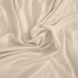 DreamZ 4 Pcs Natural Bamboo Cotton Bed Sheet Set in Size King Ivory