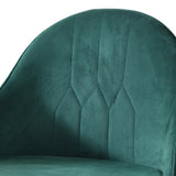 2x Bar Stools Stool Kitchen Chairs Swivel Velvet Barstools Vintage Green