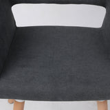 2x Dining Chairs Seat French Provincial Lounge Contemporary Chair Dark Grey