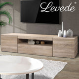 Levede TV Cabinet Entertainment Unit Stand RGB LED Furniture Wooden Shelf 200cm