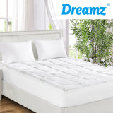 Dreamz Bamboo Pillowtop Mattress Topper Protector Waterproof Cover King Single