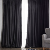 2X Blockout Curtains Curtain Blackout Bedroom 132cm x 213cm Dark Grey