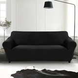 Sofa Cover Slipcover Protector Couch Covers 4-Seater Black