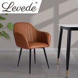 Levede 2x Armchair Lounge Chair Accent Armchairs Velvet Dining Chairs Soft Sofa