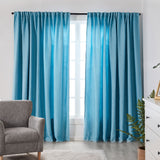 2X Blockout Curtains Curtain Living Room Window Blue 132CM x 213CM