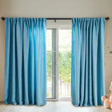2X Blockout Curtains Curtain Living Room Window Blue 132CM x 213CM