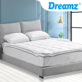 DreamZ Bedding Luxury Pillowtop Mattress Topper Mat Pad Protector Cover Single