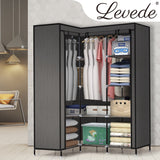 Levede Portable Corner Clothes Closet Wardrobe Storage Organiser Rack Unit Shelf