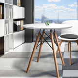 Office Dining Table Meeting Tables Round Desk Wooden Home Cafe Modern Desks 75cm