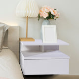 Levede Bedside Tables LED Wall Mounted Cabinet Side Table Floating Nightstand X2