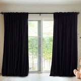 2X Blockout Curtains Curtain Blackout Bedroom 180cm x 230cm Black